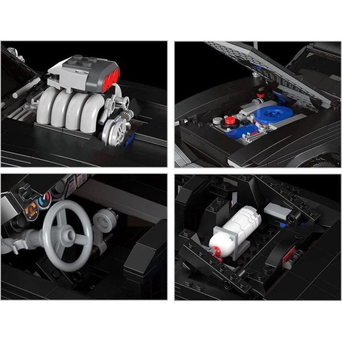 Детский конструктор Спортивное авто 1439 эл. Черный ZKL.10028