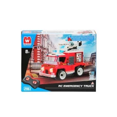 Детский конструктор Alpha Спасательная машина на дистанционном управлении 296 эл, красно-белая