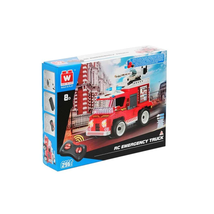 Дитячий конструктор Alpha Рятувальна машина на дистанційному керуванні 296 ел, червоно-біла
