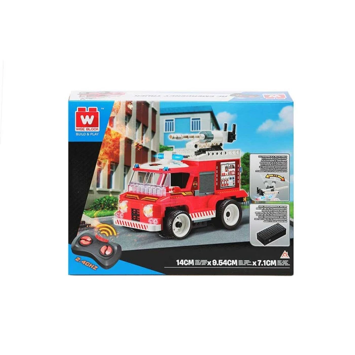 Дитячий конструктор Alpha Рятувальна машина на дистанційному керуванні 296 ел, червоно-біла