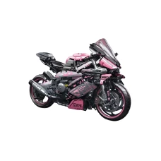 Дитячий конструктор Ramiz Мотоцикл-гонщик 2066 ел, чорно-рожевий