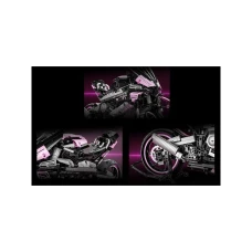 Дитячий конструктор Ramiz Мотоцикл-гонщик 2066 ел, чорно-рожевий