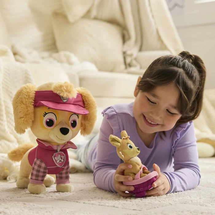 Мягкая игрушка Spin Master Щенок Скай с любимцем 30 см "Щенячий патруль"