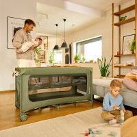 Манеж-ліжко Lionelo JASMIN EASY FOLD GREEN OLIVE