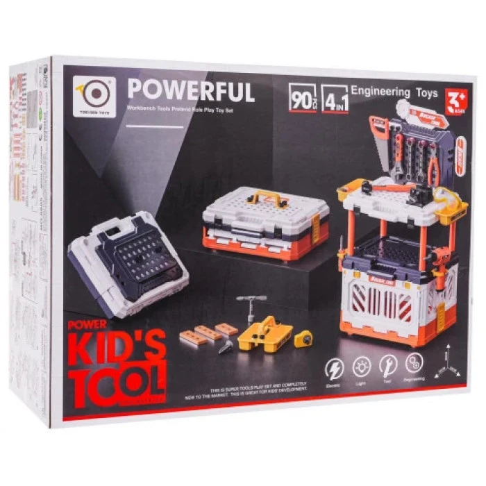 Игрушечная мастерская для маленького мастера 2в1 90 эл.