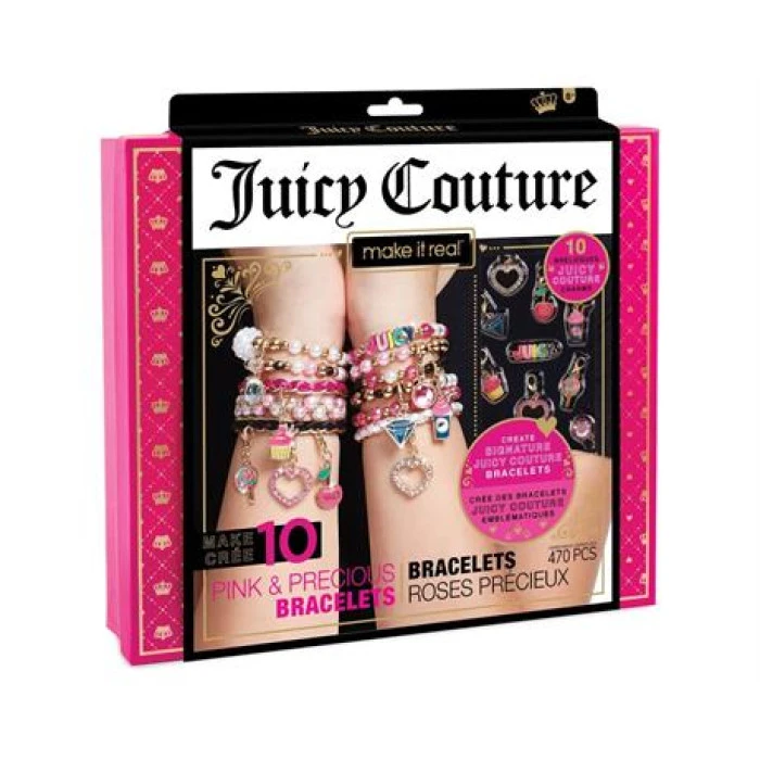 Набор для создания шарм-браслетов Make it Real Juicy Couture Розовый звездопад 470 эл. (MR4408)