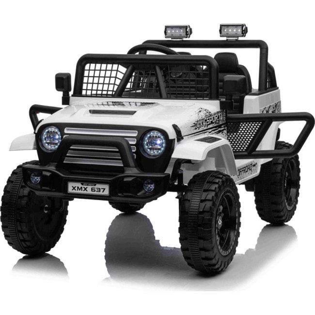 Детский аккумуляторный внедорожник 4х4 СПОРТИВНЫЙ белый