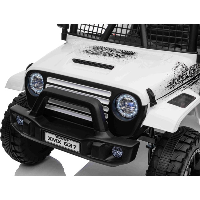 Детский аккумуляторный внедорожник 4х4 СПОРТИВНЫЙ белый