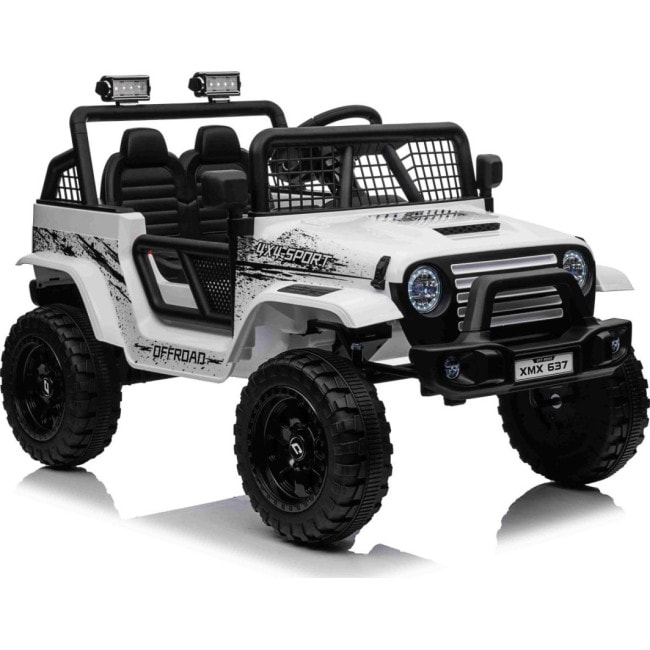Детский аккумуляторный внедорожник 4х4 СПОРТИВНЫЙ белый