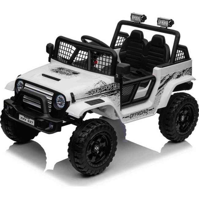 Детский аккумуляторный внедорожник 4х4 СПОРТИВНЫЙ белый