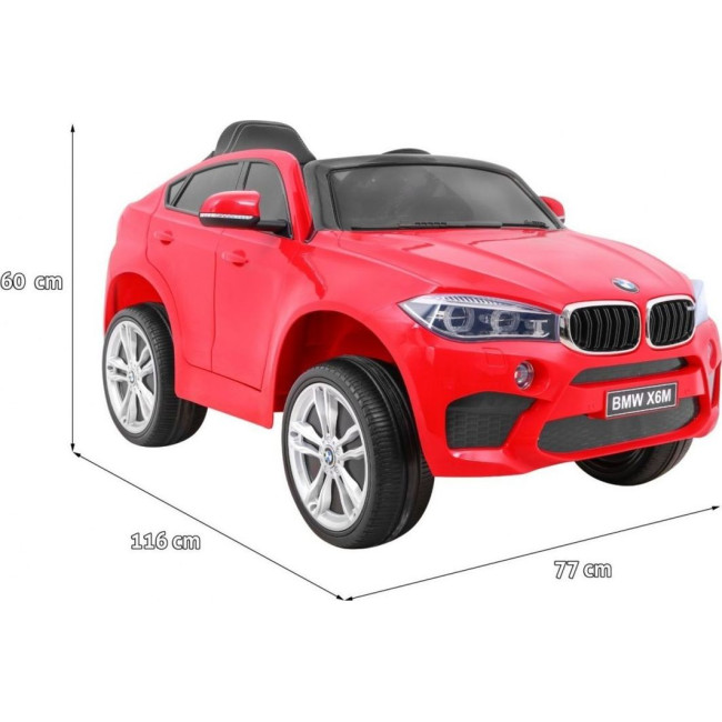 Детская аккумуляторная машинка BMW X6M Красная