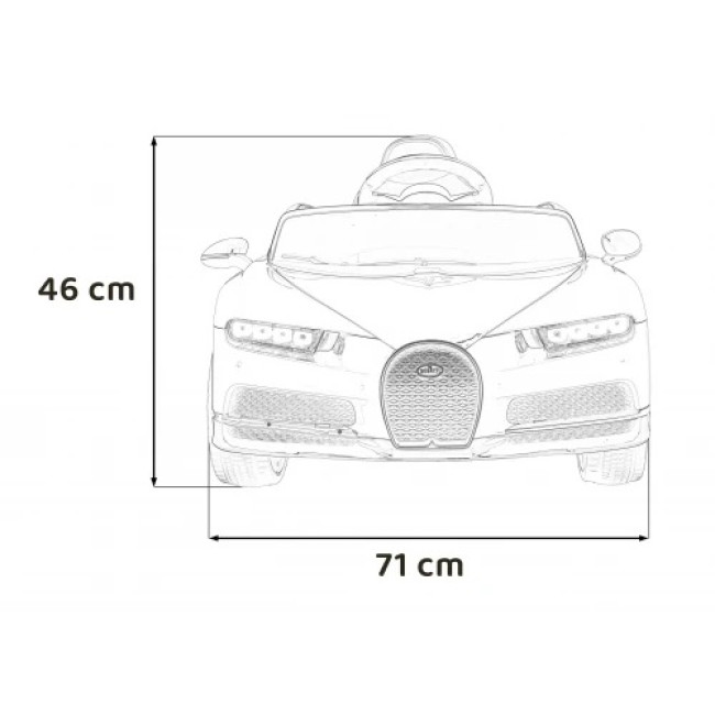 Детская аккумуляторная машинка Bugatti Chiron Синяя