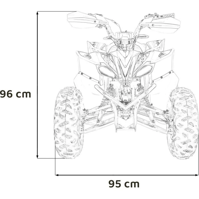 Дитячий акумуляторний квадроцикл моторизований DESERT STORM помаранчевий