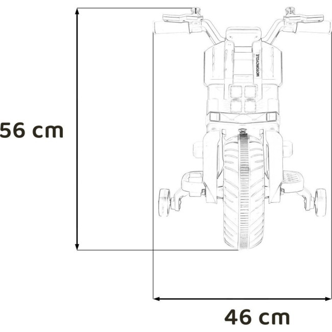Дитячий акумуляторний мотоцикл Motorek Future 88 Чорний