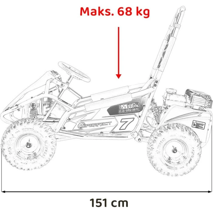 Детский аккумуляторный картинг Gokart MUD MONSTER Черный