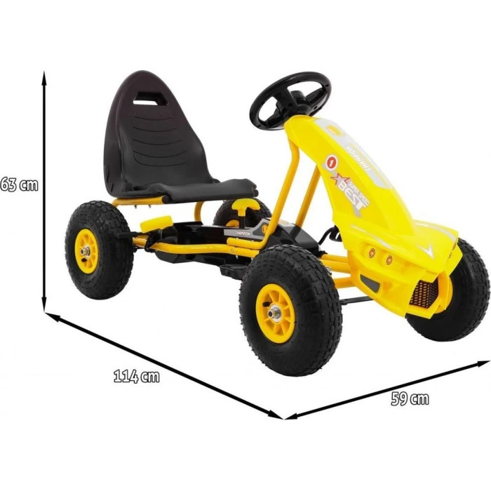 Дитячий педальний картинг Чемпіон 3+ Жовтий