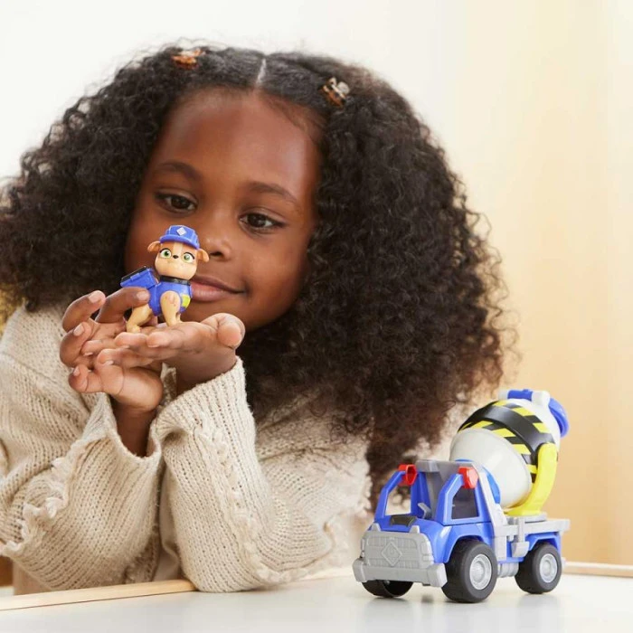Машинка детская Spin Master Базовый строительный автомобиль с фигуркой Микса "Щенячий патруль"