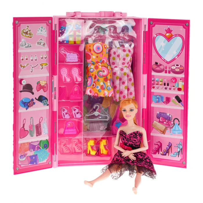 Лялька з шафою для дітей 3+