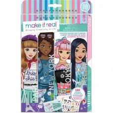 Блокнот с трафаретами Make it Real Юный дизайнер Городской стиль (MR3207)