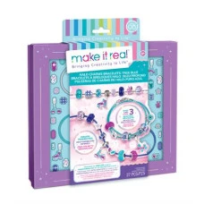 Набор для создания украшений Make it Real Браслеты Голубое сияние 27 эл. (MR1721)