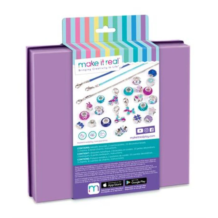 Набор для создания украшений Make it Real Браслеты Голубое сияние 27 эл. (MR1721)