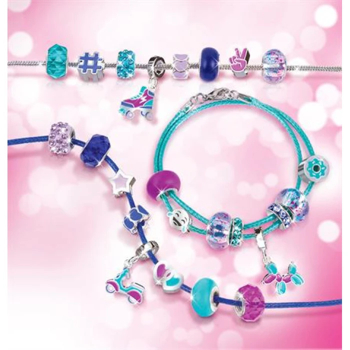 Набор для создания украшений Make it Real Браслеты Голубое сияние 27 эл. (MR1721)
