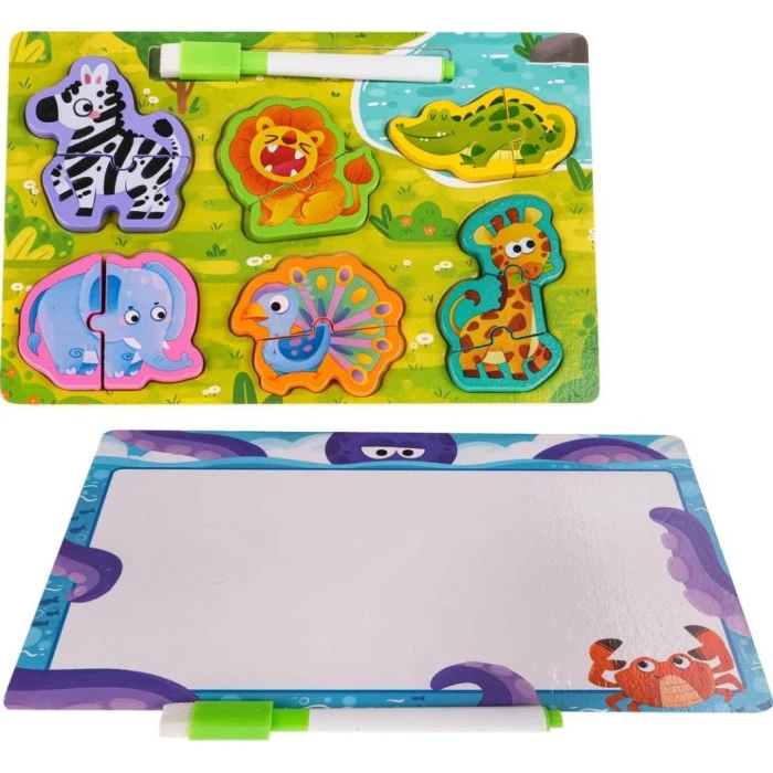 Детская деревянная доска Пазл Сафари ZDR.G1017-8