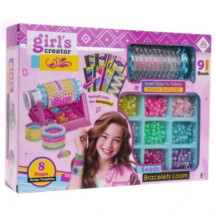 Детский набор для изготовления браслетов с катушкой + аксессуары ZDZ.MBK-557