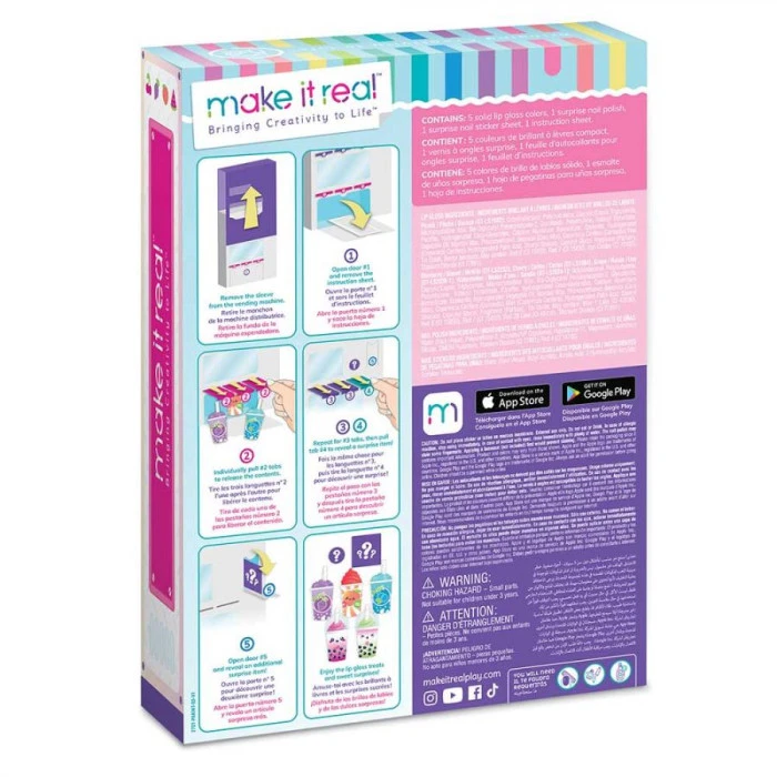 Дитячий набір блисків для губ Make it Real Автомат з фруктовими коктeйлями