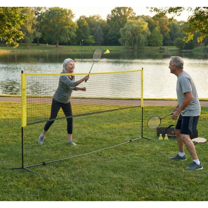 Набор для бадминтона 2-в-1 Halofit, желто-черный.