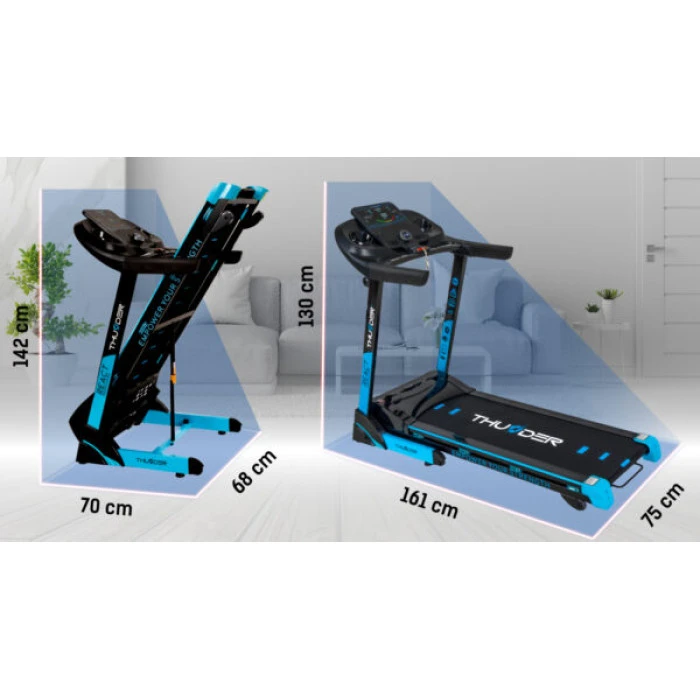 Беговая дорожка электрическая THUNDER REACT-S-BLACK