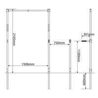Турник уличный для подтяжки с брусьями K-SPORT KSOZ005