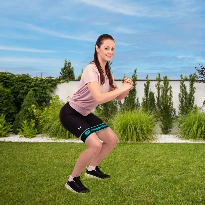 Стрічка-еспандер для вправ inSPORTline Hiplop M чорно-синя