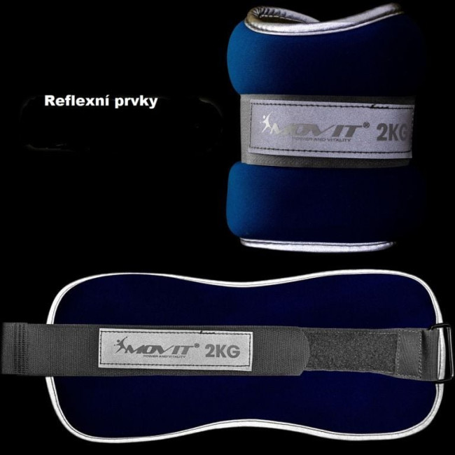 Утяжелители, Movit Neoprene, светоотражающие манжеты - 2 х 3 кг