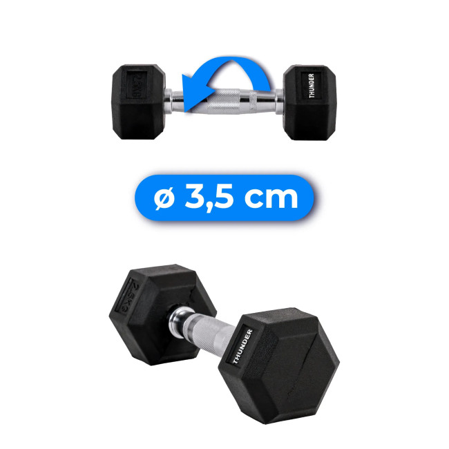 Гантель шестигранный THUNDER 2,5 кг