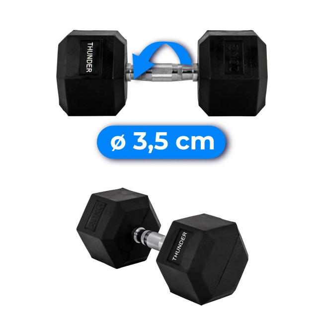 Гантель шестигранна THUNDER 20 кг