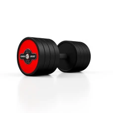 Гантель стальная прорезиненная Marbo Sport 32,5 кг красная