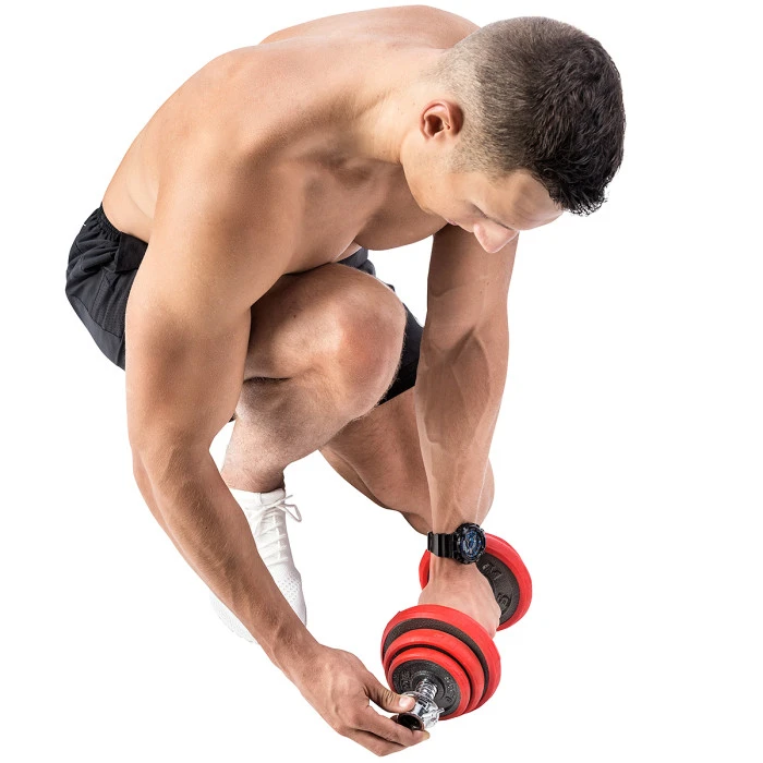 Гантели разборные HMS SGGX20 с переходником для штанги, 20 кг