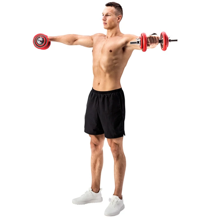 Гантели разборные HMS SGGX20 с переходником для штанги, 20 кг