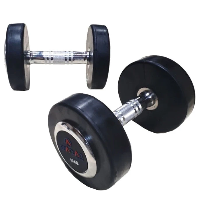 Гантель прорезиненный 10 кг SPARTAN