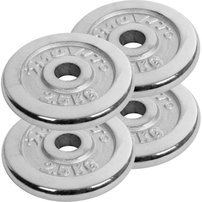 Гантелі Movit M01606 хром 2 x 10 кг