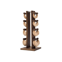 Гантели с подставкой NOHrD SwingBel Tower 2-8 Kg Set Classic Nature Walnut Leather