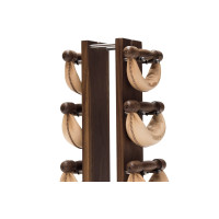 Гантелі з підставкою NOHrD SwingBel Tower 2-8 Kg Set Classic Nature Walnut Leather