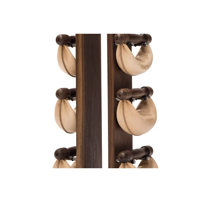 Гантели с подставкой NOHrD SwingBel Tower 2-8 Kg Set Classic Nature Walnut Leather