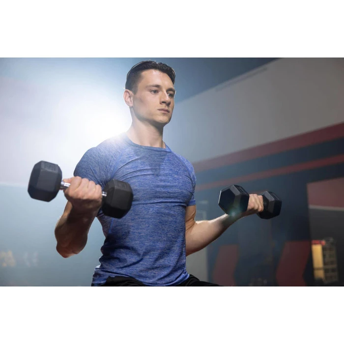 Гантели UnderFit прорезиненные Hex 2 х 1-10 кг (110 кг)