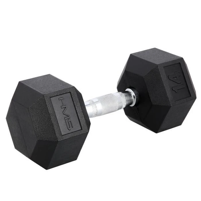 Гантель шестигранна HMS HEX PRO BLACK, 14 кг