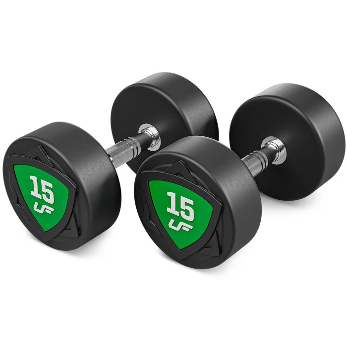 Набор фиксированных полиуретановых гантелей 2,5-25 кг (с разницей 2,5 кг) 275 кг – UpForm