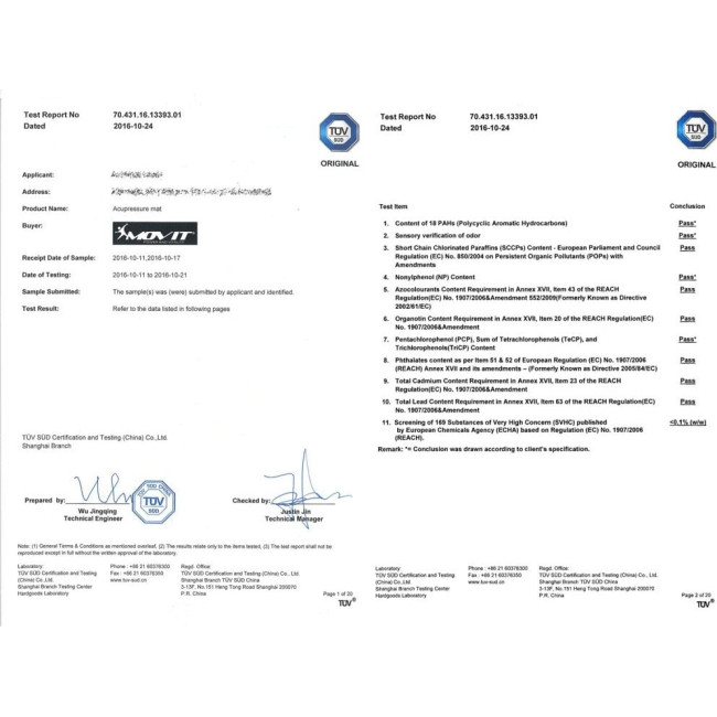 Килимок для точкового масажу Movit PURPLE HEALTH 130x50 см