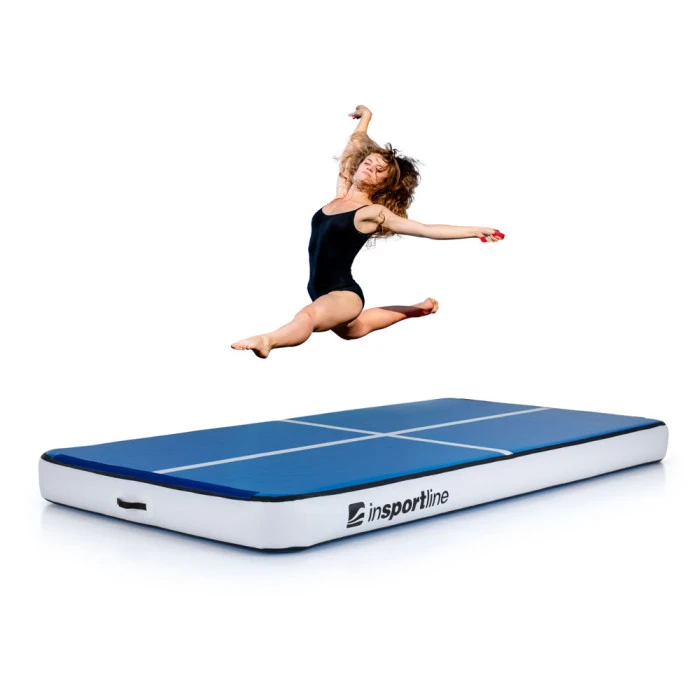 Надувной коврик гимнастический inSPORTline Aircase 280x140 см сине-белый
