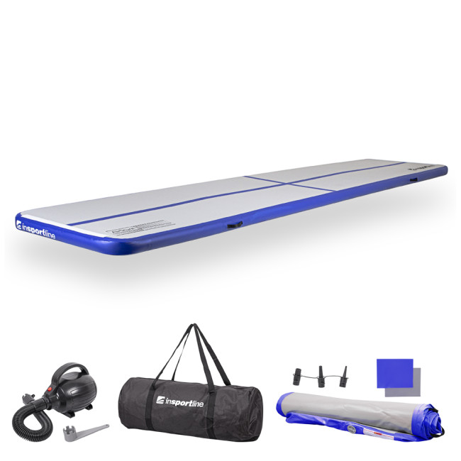 Килимок надувний Airtrack inSPORTline Airstunt 500x100 см сіро-синій
